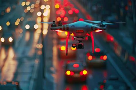 Urban Traffic Monitoring With Drones Premium Ai Generated Image
