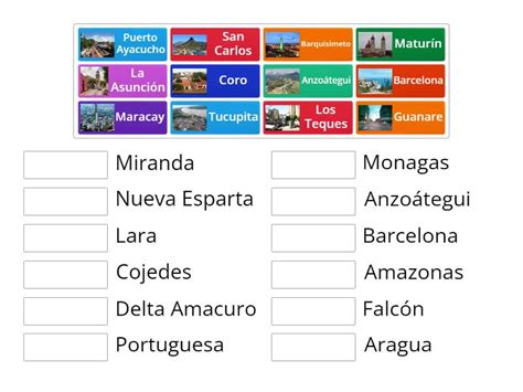 Estados De Venezuela Y Sus Capitales Match Up