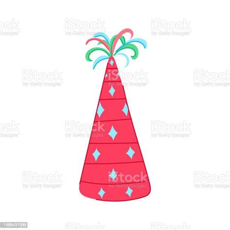 Decoration Party Hat Cartoon Vector Illustration Stock Illustration Download Image Now