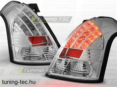 Hátsó lámpák SUZUKI SWIFT 05 05 10 CHROME LED Tuning Tec Hátsó Lámpa