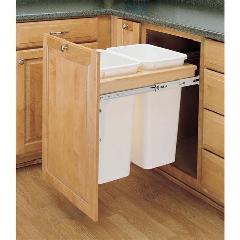 Rev A Shelf 50 Quart Plastic Pull Out Trash Can At