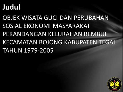 Yanti Sri Rejeki Objek Wisata Guci Dan Perubahan Sosial Ekonomi