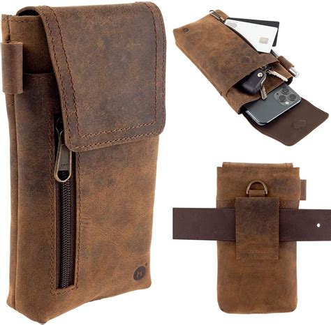 Moonster Leather Phone Holster Genuine Full Grain Buffalo Leather