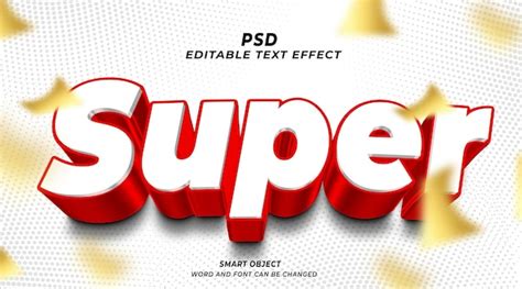 Plantilla De Photoshop Con Efecto De Texto Editable Super 3d Psd Con