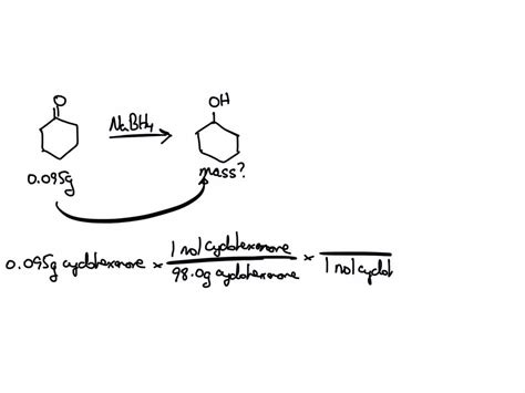 SOLVED If 0 095 G Of Cyclohexanone Is Subjected To Reduction Reaction