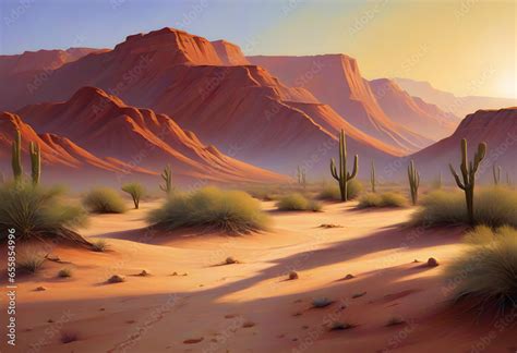 Desert Landscape Arid Sand Dunes Barren Wilderness Dry Terrain