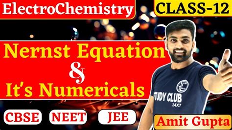 Nernst Equation Class 12 Nernst Equation Class 12 Numericals Nernst Equation