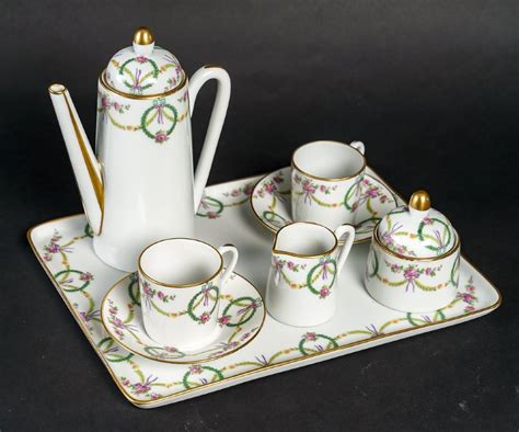 Proantic Service Th Et Caf T Te T Te En Porcelaine De Limoge