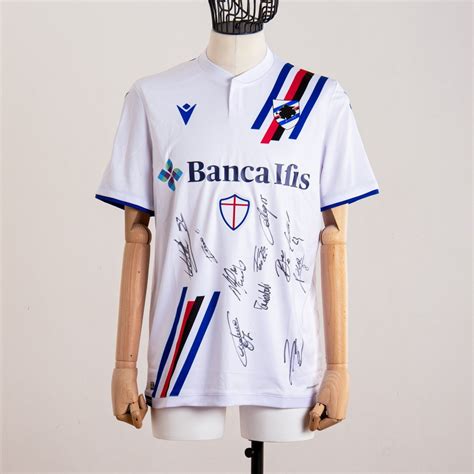 Maglia Away Sampdoria Quagliarella 27 2021 2022 Autografata