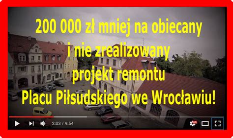 Obiecanki Cacanki A Plac Pi Sudskiego We Wroc Awiu Z Mniej