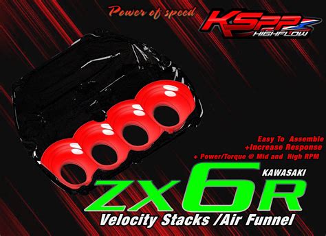 Kawasaki ZX 6R KSPP High Flow Velocity Stacks 19