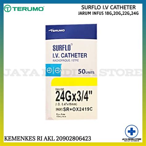 Jual Surflo Iv Catheter Terumo Iv Catheter Terumo G G G G