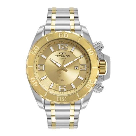 Relógio Technos Masculino Legacy Dourado 2115mxe 1d Submarino