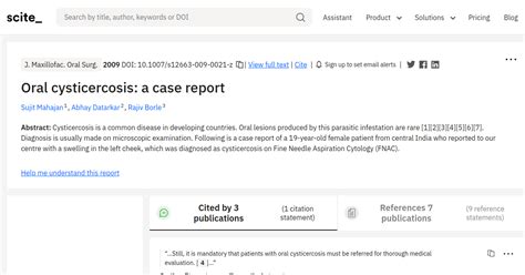 Oral Cysticercosis A Case Report [scite Report]