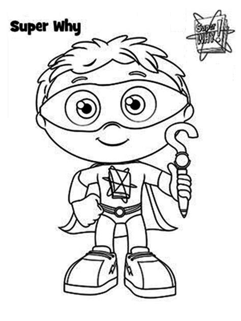 How To Draw Whyatt From Superwhy Coloring Page Coloring Sky