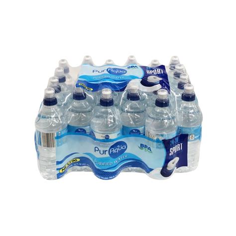 Puraqua Purified Water With Sport Cap 20 Fl Oz From Aldi Instacart