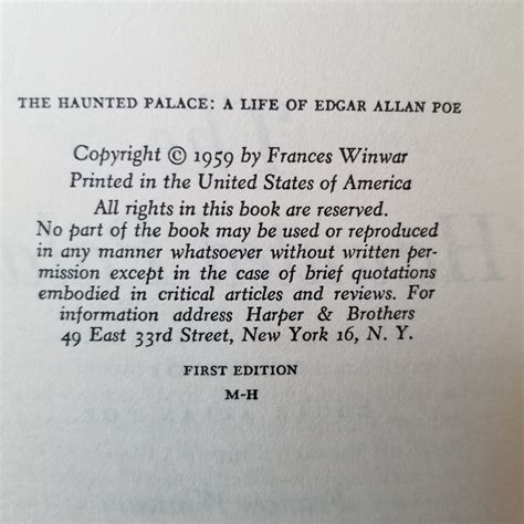 The Haunted Palace A Life Of Edgar Allan Poe By Frances Winwar