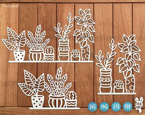 Plant Svg For Cricut And Silhouette Plant Vector Clipart Etsy Vinyl