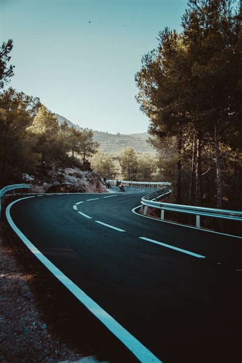 View Of The Long Road Leading To The Mountains Stock Image Image Of