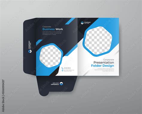 Business folder for files, presentation folder blue & black color ...