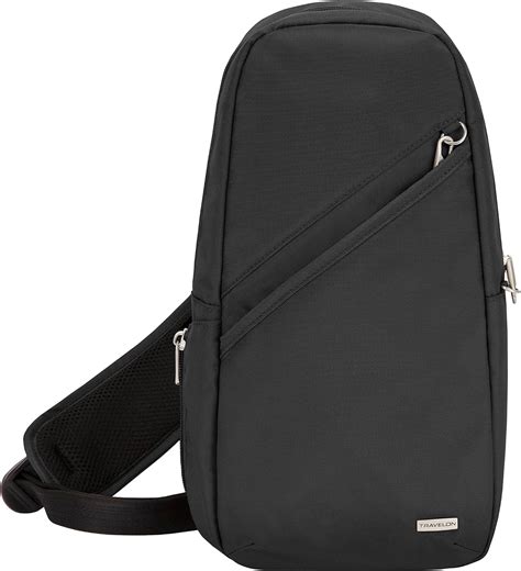 Travelon Anti Theft Classic Sling Bag Black One Size Amazon Ca Sports And Outdoors