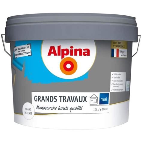 Peinture monocouche pour Murs Plafonds HAUTE QUALITE Spécial Grands