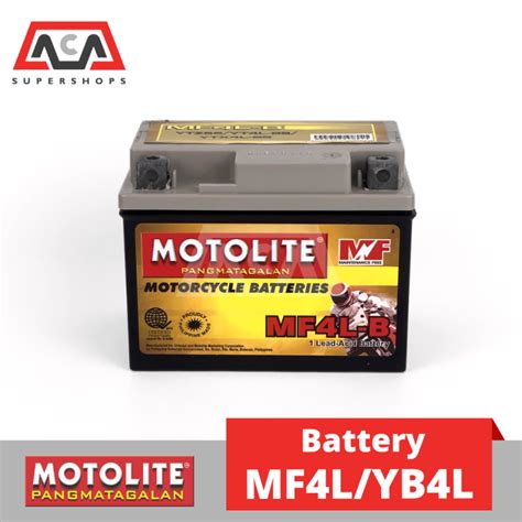 Motolite Battery Mf4lyb4l For Wave100 Dash110 Mio Soul Xrmno Battery Solution Included