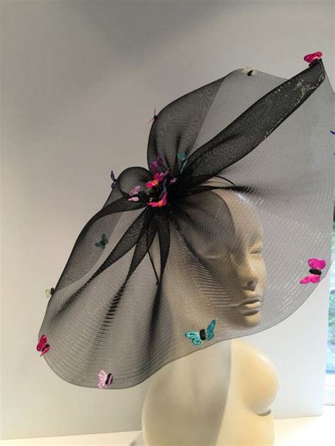 Butterfly Fascinator Derby Fascinator Black Butterfly Hat Fascinator