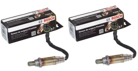 2pc Bmw O2 Oxygen Sensor Set Front Upstream Genuine Bosch W Oem Plug E46 M54 02 Ebay