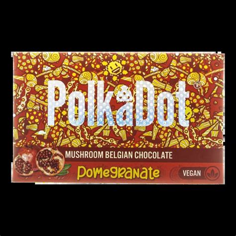 Polkadot Mushroom Belgian Chocolate Pomegranate Grams Mushrooms