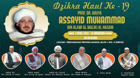 LIVE Zikra Haul Prof Dr Abuya Assayid Muhammad Bin Alawi Al Maliki