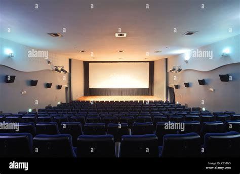 Cinema interior, empty seats, modern design Stock Photo - Alamy