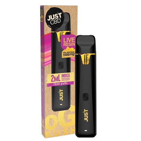 Just Cbd Mg Live Resin Cbd Fullspectrum Disposable Vape Pen Og