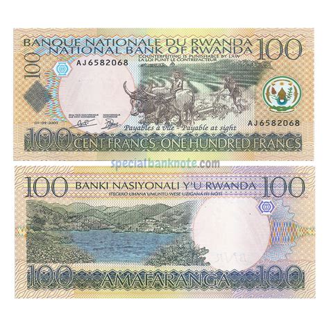 Rwanda Francs Banknote P B Unc Special Minds Store