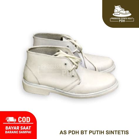 Jual Sepatu Pdh Putih Doff Tali Sepatu Pdu Upacara Camat Pelantikan