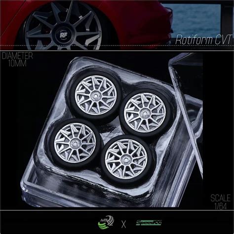 SpeedCG 1 64 Rotiform CVT ruedas ABS de lujo con neumático de goma