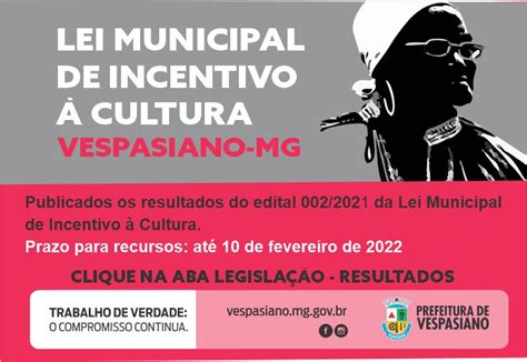 Lei De Incentivo Cultura Prefeitura Municipal De Vespasiano