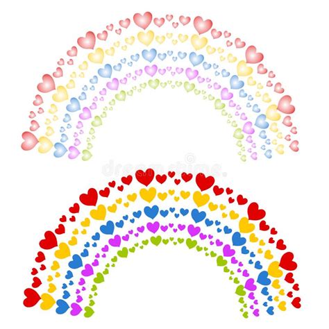 Rainbow With Hearts Clip Art