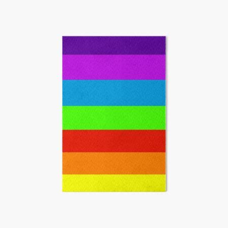 Plain Solid Neon Fluorescent Rainbow Stripes Colors Art Board