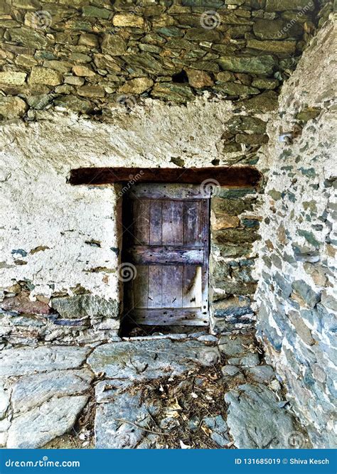 Ancient and Vintage Door, Stones, Charm and History Stock Image - Image