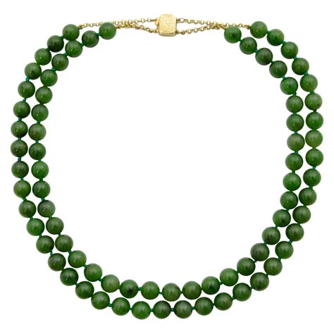 Antique Jade Bead Necklace Art Deco C S For Sale At Stdibs