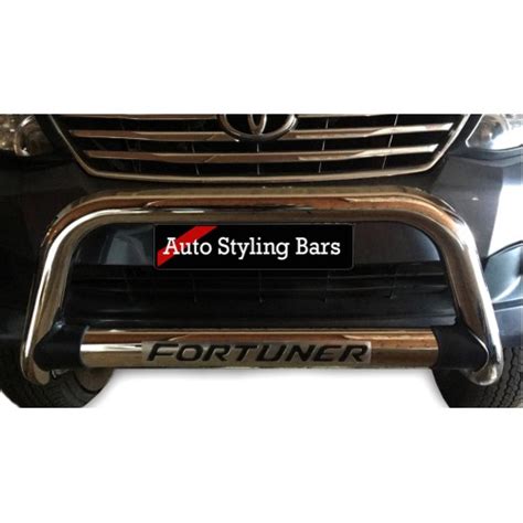 Toyota Fortuner Nudge Bar With Oval Cross Member Stainless