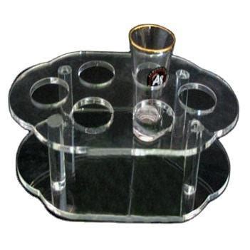 High Transparent Acrylic Perspex Serving Tray For Champagne Flute