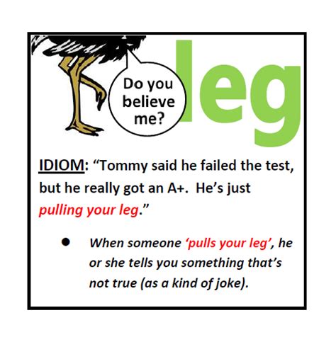 Pulling Your Leg Idiom Meaning