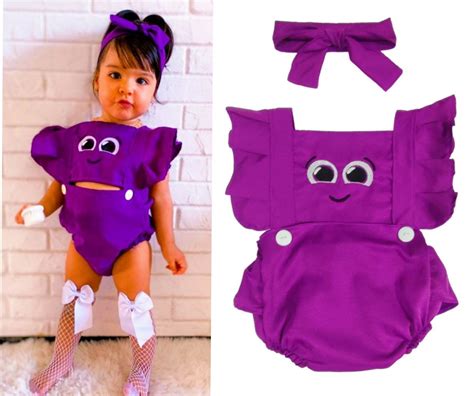 Romper Body La O Bolofofos Roxo Roupa Mesversario Menina Elo