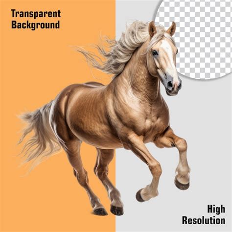 Cavalo Isolado Em Fundo Transparente Png Psd Premium Gerado Ia