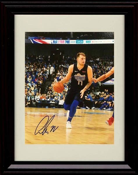 16x20 Framed Luka Doncic Autograph Replica Print Dallas Mavericks Ebay