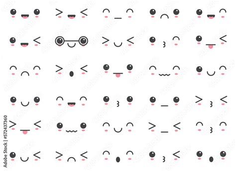 Cartoon emoji faces with different mood vector illustration collection ...