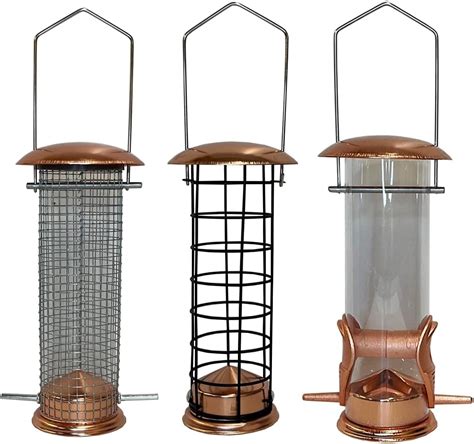 Hanging Deluxe 3 In1 Seed Nut And Fat Ball Wild Bird Triple Feeder