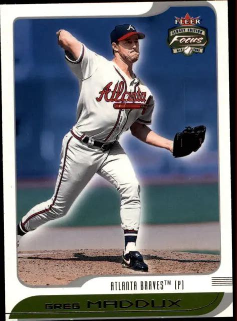 Carte De Baseball Fleer Focus Je Atlanta Braves Greg Maddux